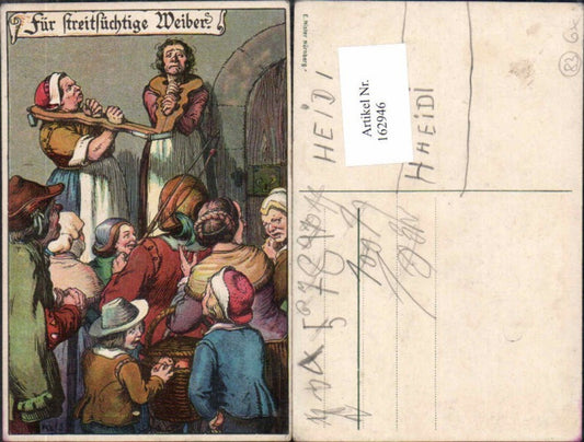 162946,Scherzkarte Scherz Humor Streitsüchtige Weiber pub Nister