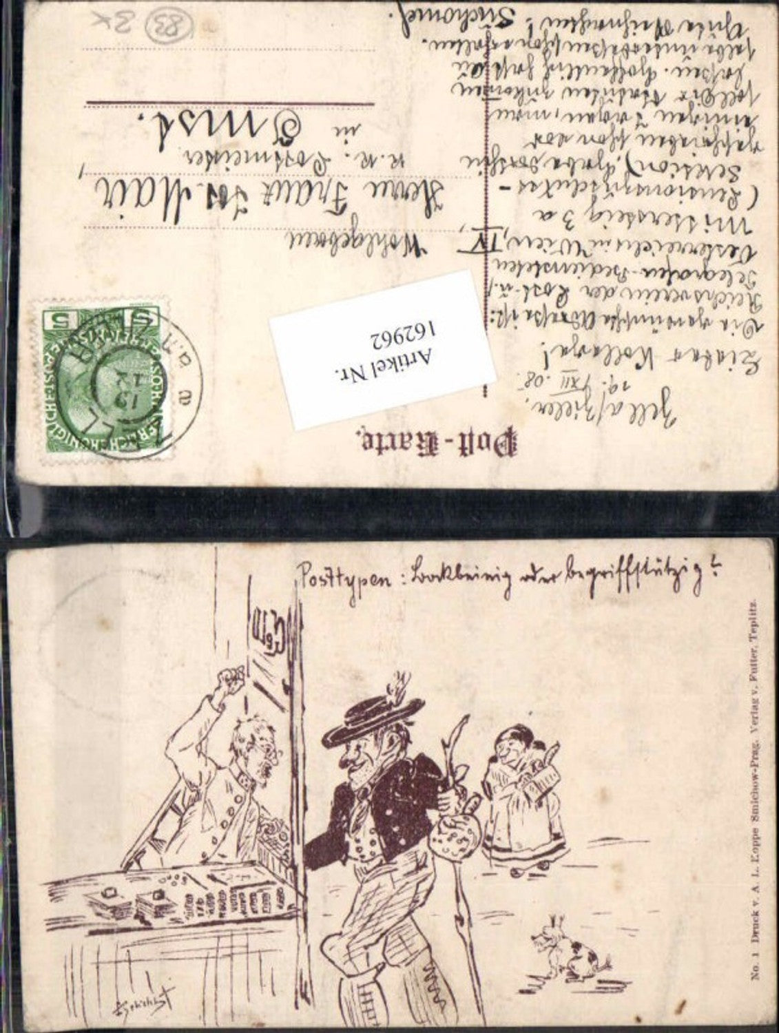 162962,Scherzkarte Scherz Humor Postwesen Postamt Post