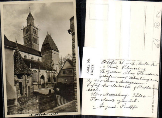 176288, Überlingen Münster, town view, church