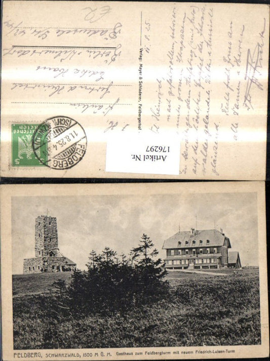 176297, Feldberg Black Forest Gasthaus zum Feldbergturm with New Friedrich-Luisen-Turm