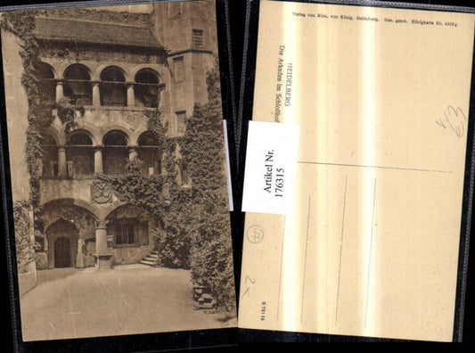 176315, Heidelberg, arcades in the castle courtyard, pub Edm. v. König