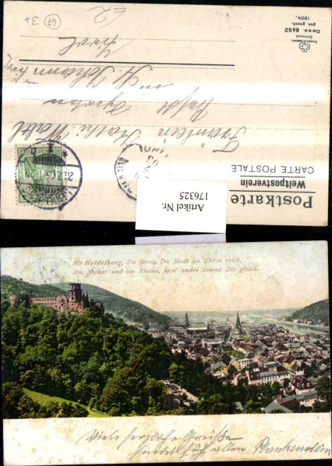 176325,Alt-Heidelberg Teilansicht Burg