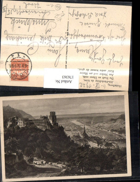 176363, Heidelberg partial view of the castle, Edm. v. König
