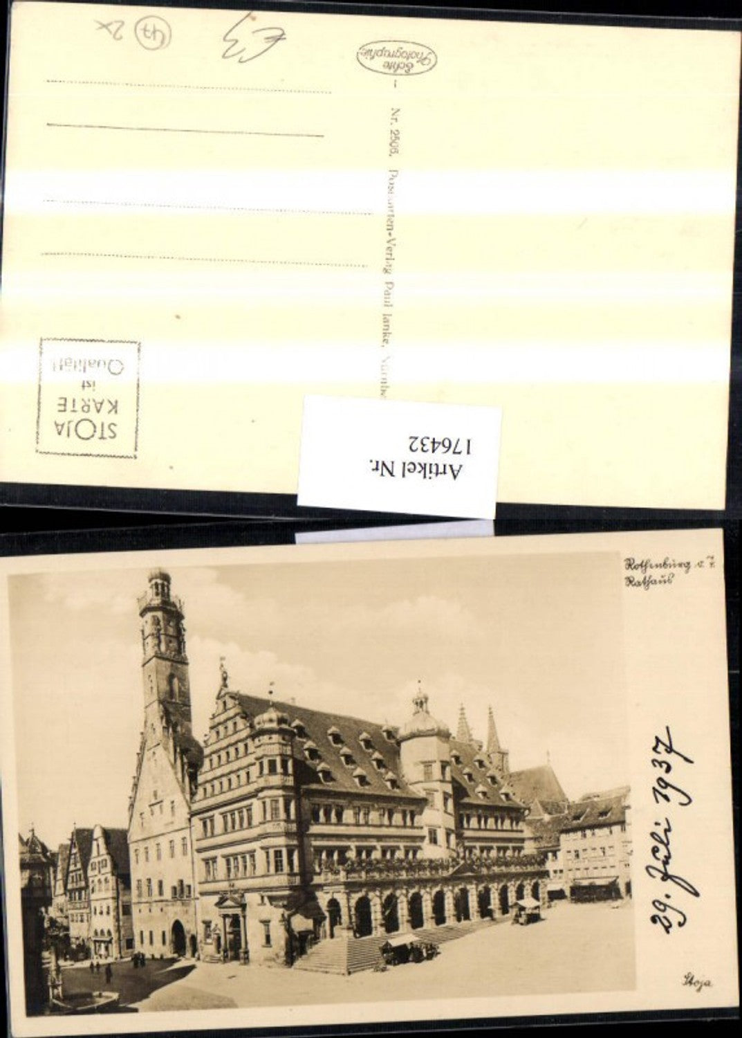 176432,Rothenburg Rathaus Ortsansicht