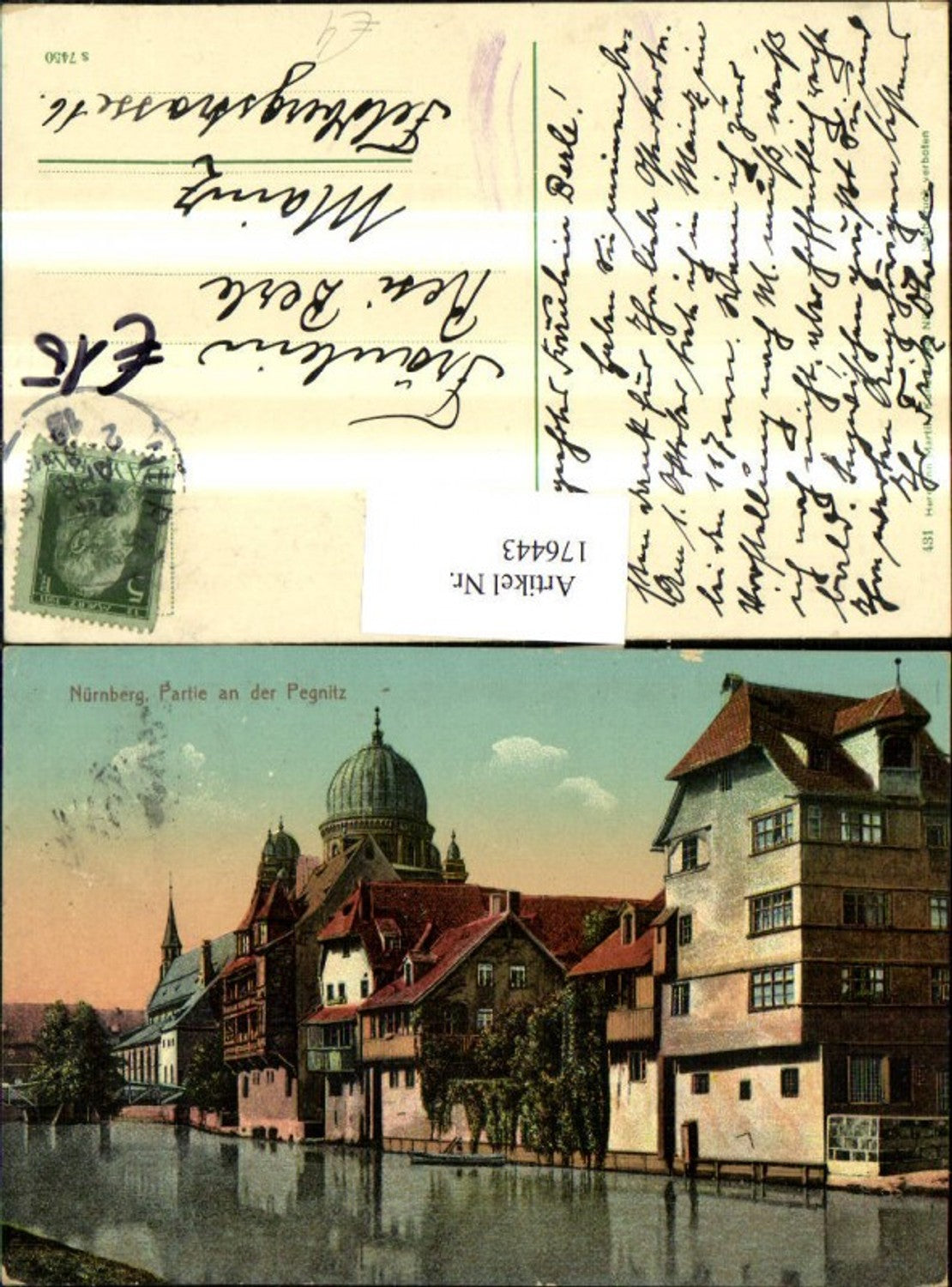 176443, Nuremberg, part of Pegnitz, town view