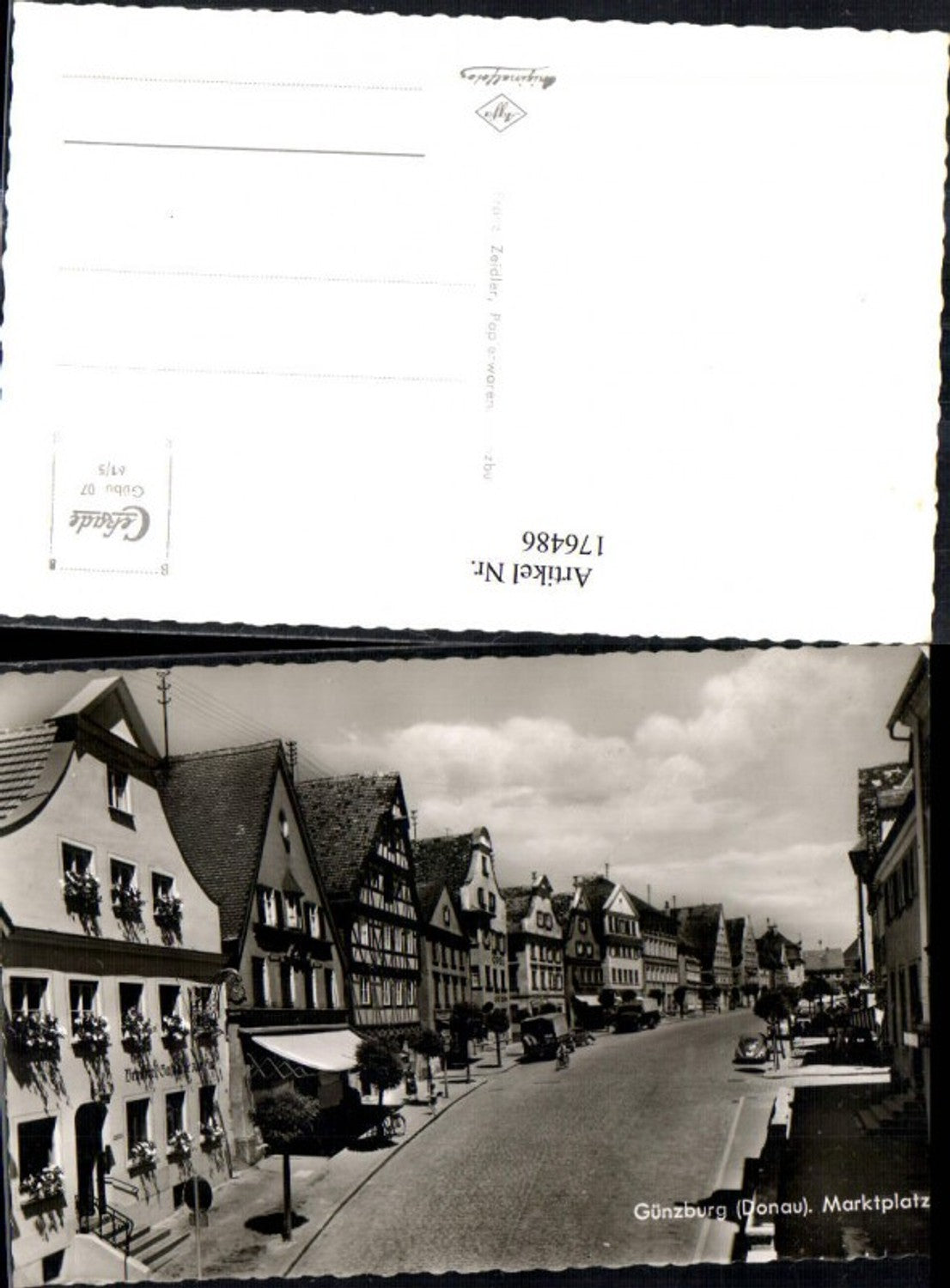 176486,Günzburg Donau Marktplatz Straßenansicht
