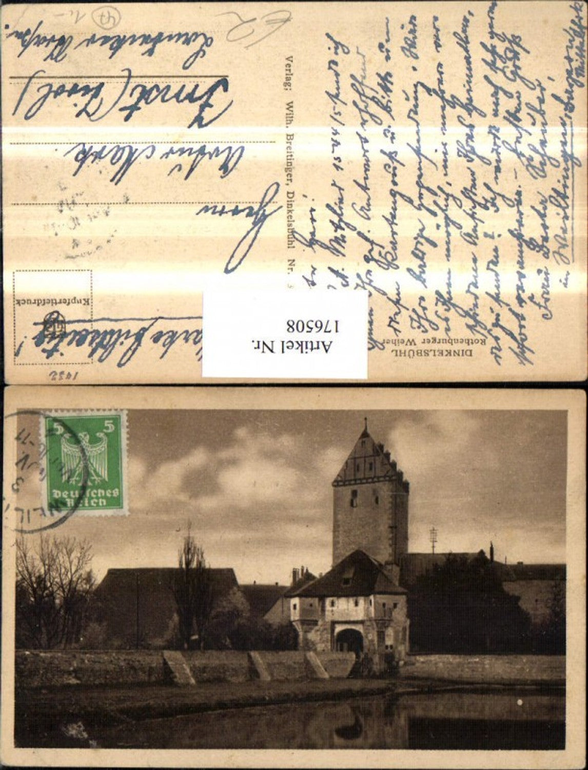 176508,Dinkelsbühl Rothenburger Weiher Burg