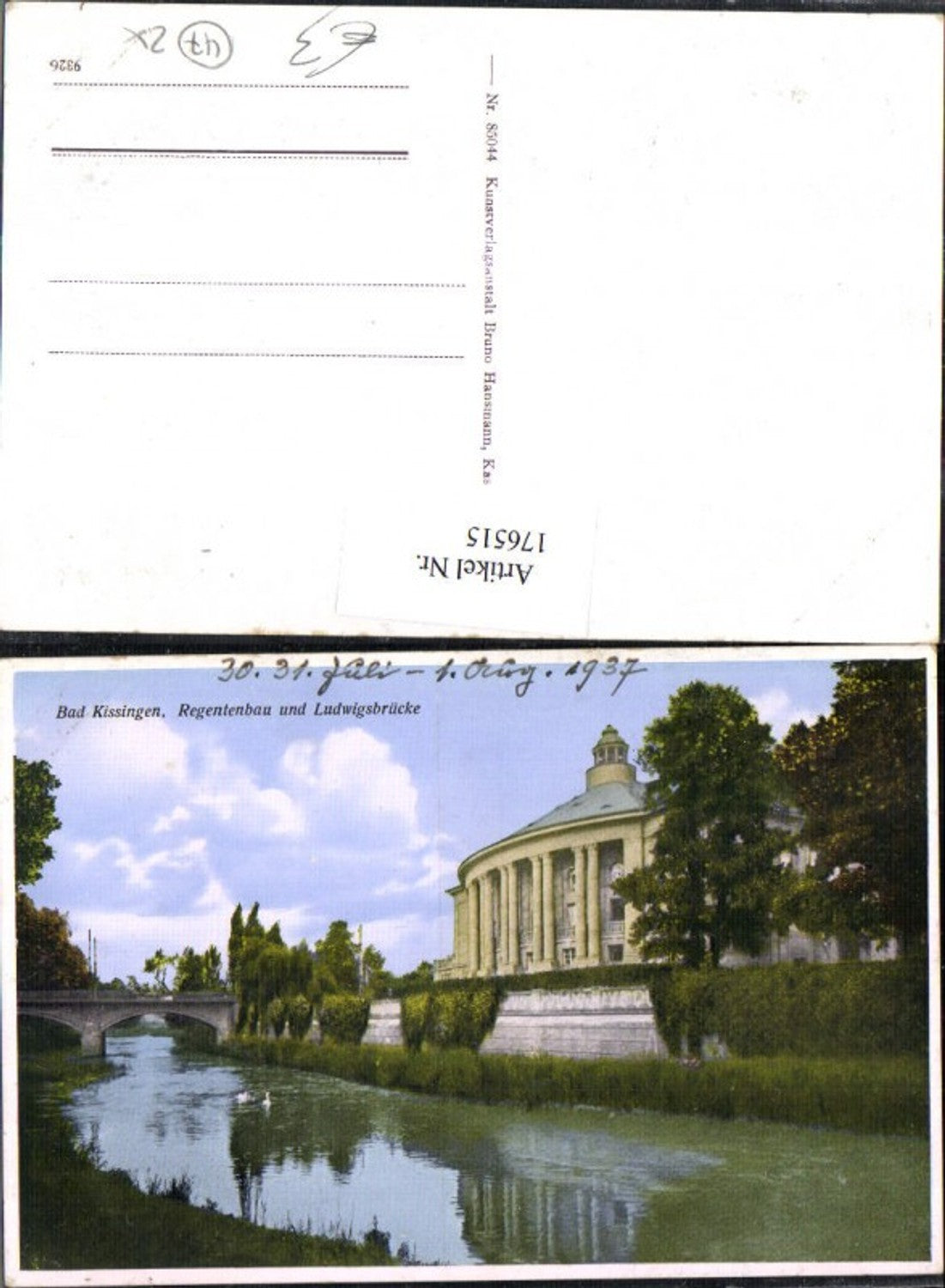 176515,Bad Kissingen Regentenbau u. Ludwigsbrücke Brücke