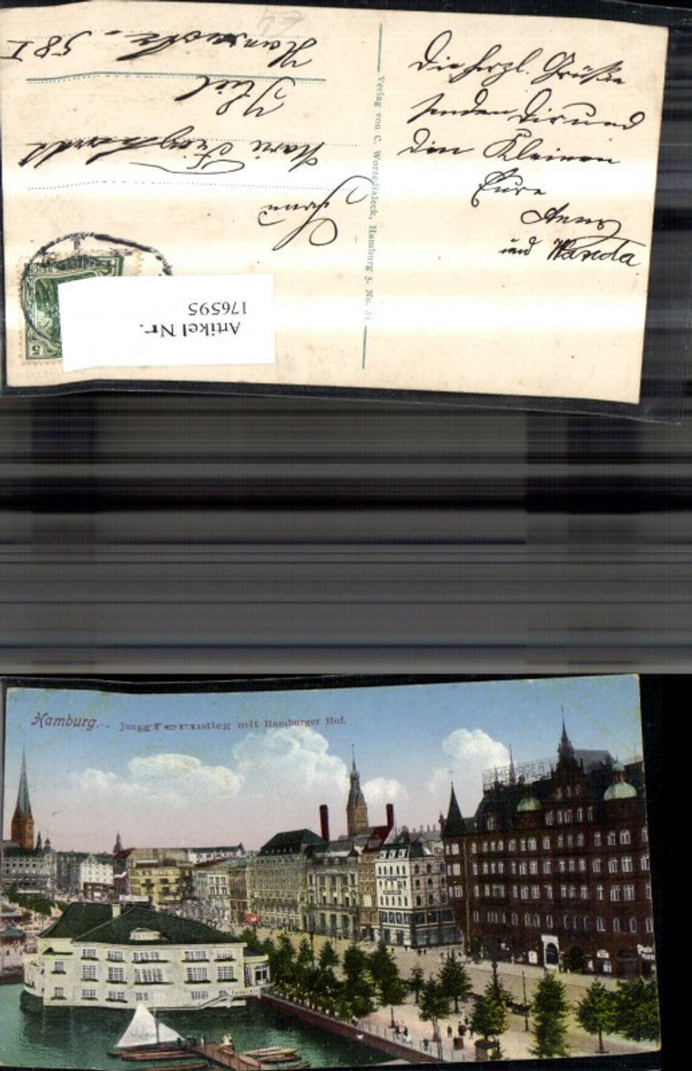 176595, Hamburg Jungfernstieg with Hamburger Hof