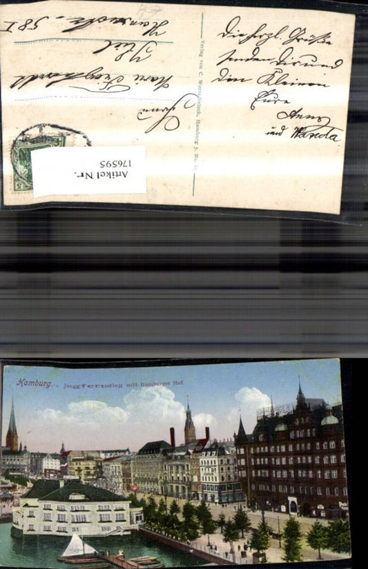 176595, Hamburg Jungfernstieg with Hamburger Hof
