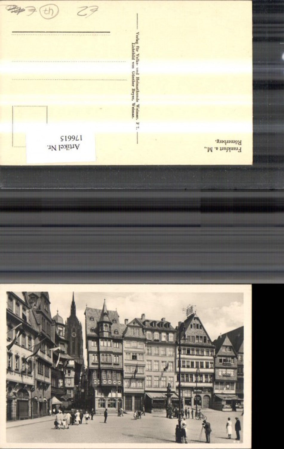 176615,Frankfurt a. Main Römerberg Ansicht Platz m. Personen