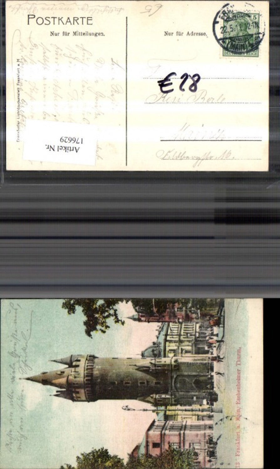 176629,Frankfurt a. Main Eschenheimer Thurm Turm