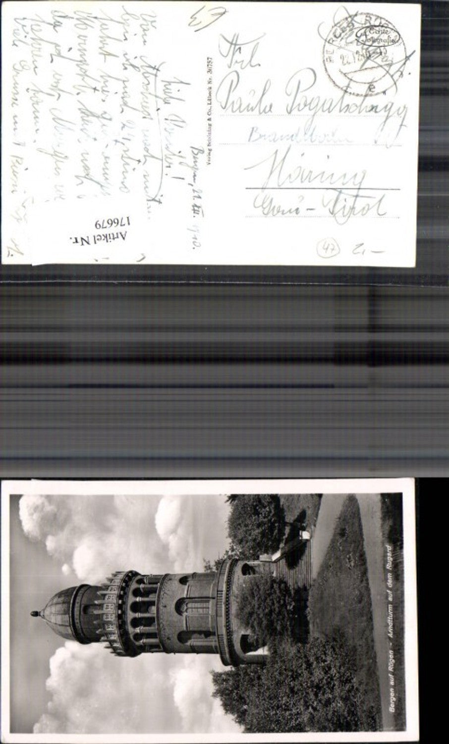 176679,Bergen a. Rügen Arndtturm a. d. Rugard