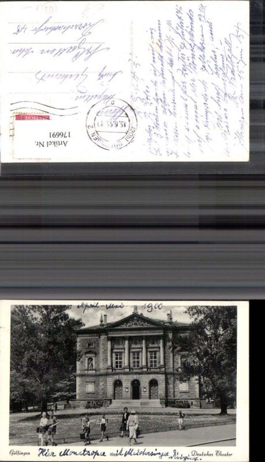 176691,Göttingen Deutsches Theater m. Personen