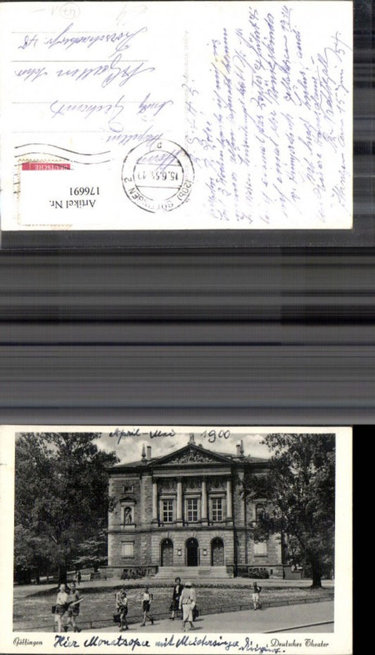 176691,Göttingen Deutsches Theater m. Personen