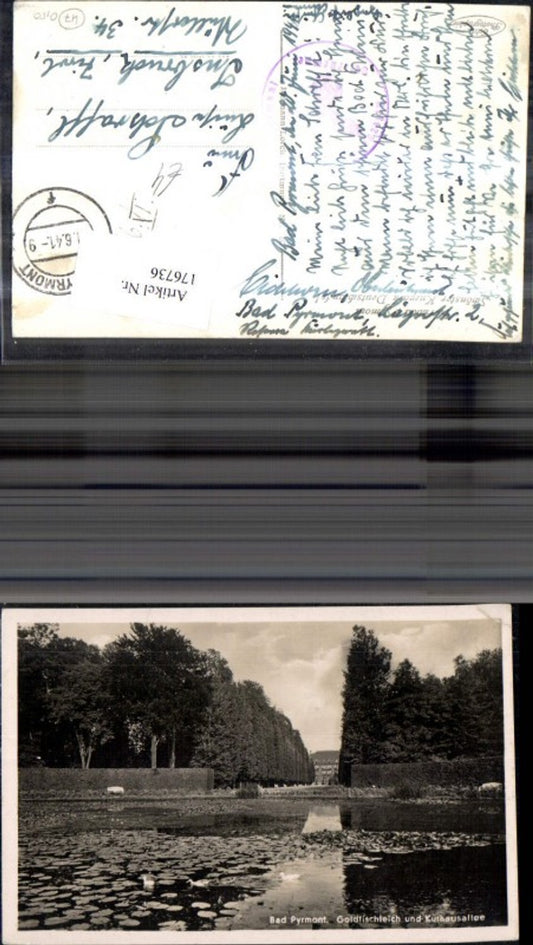 176736,Bad Pyrmont Goldfischteich u. Kurhausallee
