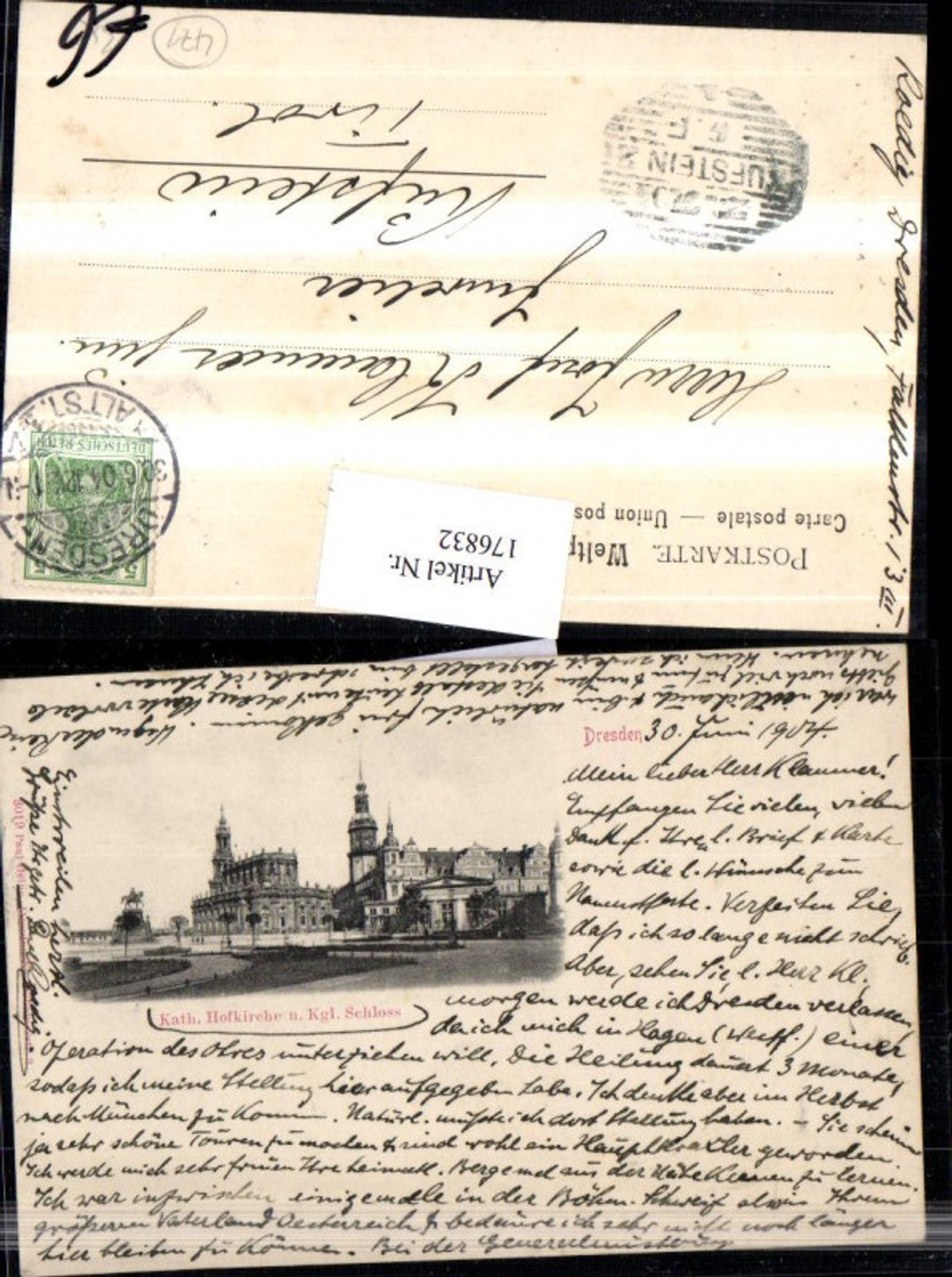 176832,Dresden Katholische Hofkirche Kirche u. Königliches Schloss
