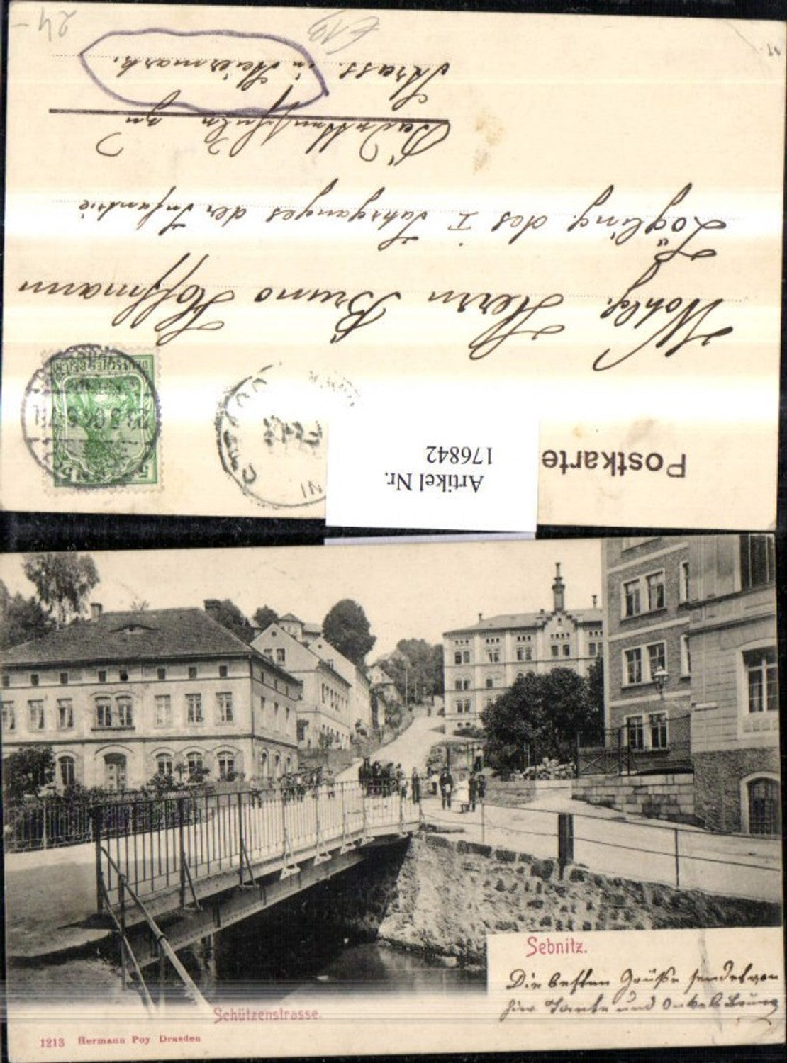 176842,Sebnitz Schützenstraße Straßenansicht Ortsansicht
