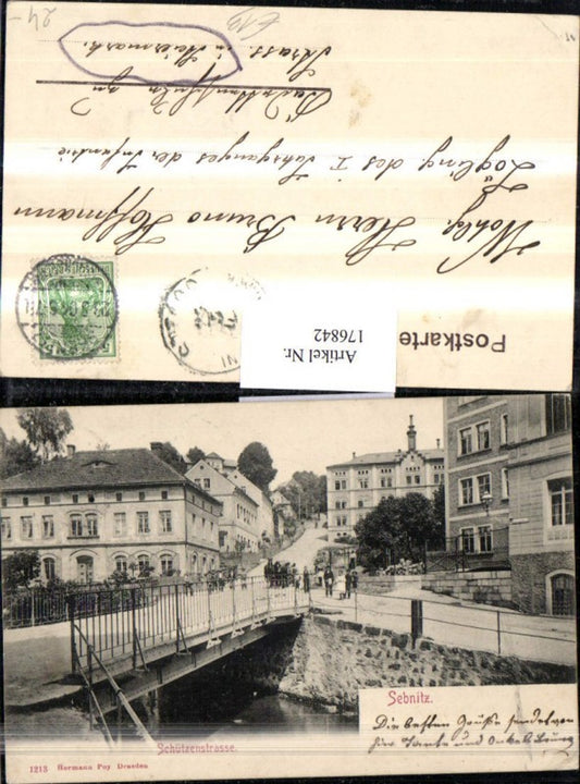 176842,Sebnitz Schützenstraße Straßenansicht Ortsansicht