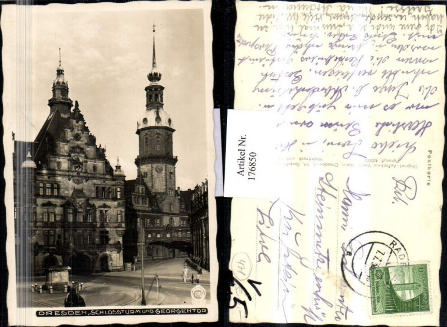 176850,Dresden Schlossturm u. Georgentor pub Walter Hahn
