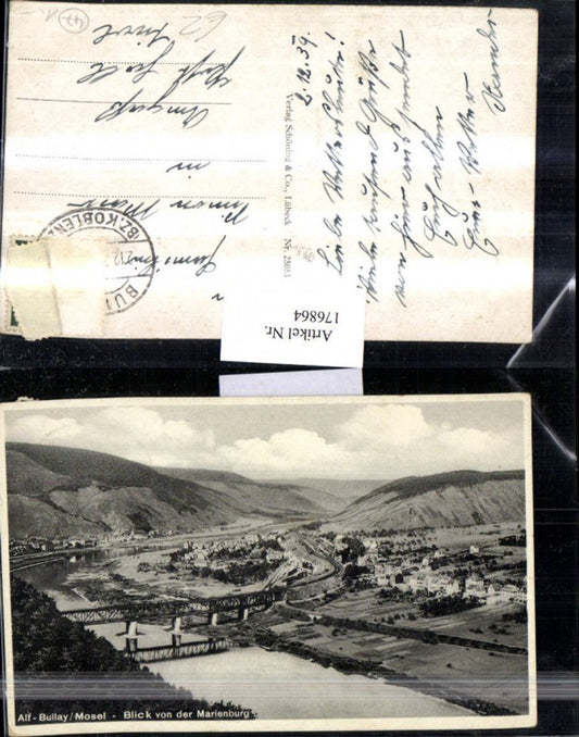 176864,Alf-Bullay a. d. Mosel Totale Blick v. d. Marienburg