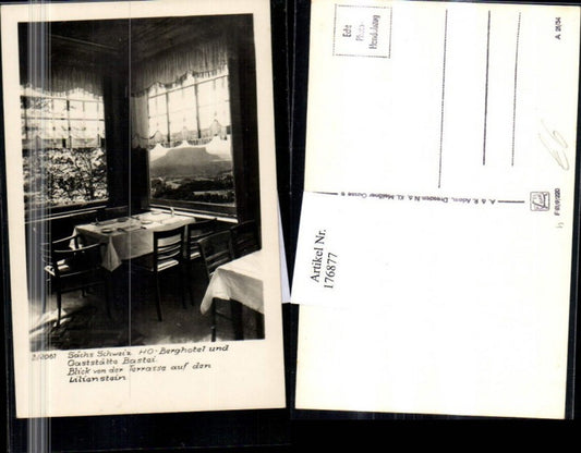 176877,Sächsische Schweiz Berghotel u. Gaststätte Bastei Blick v. d. Terrasse a. d. Lilianstein