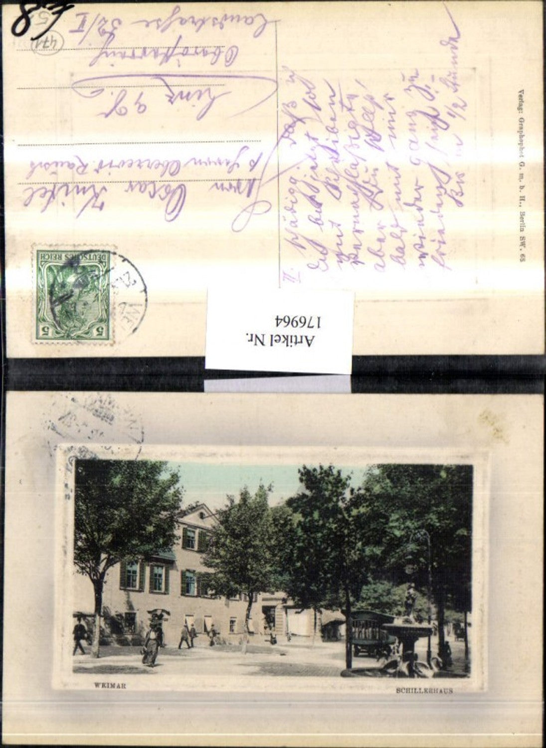 176964,Präge AK Weimar Schillerhaus