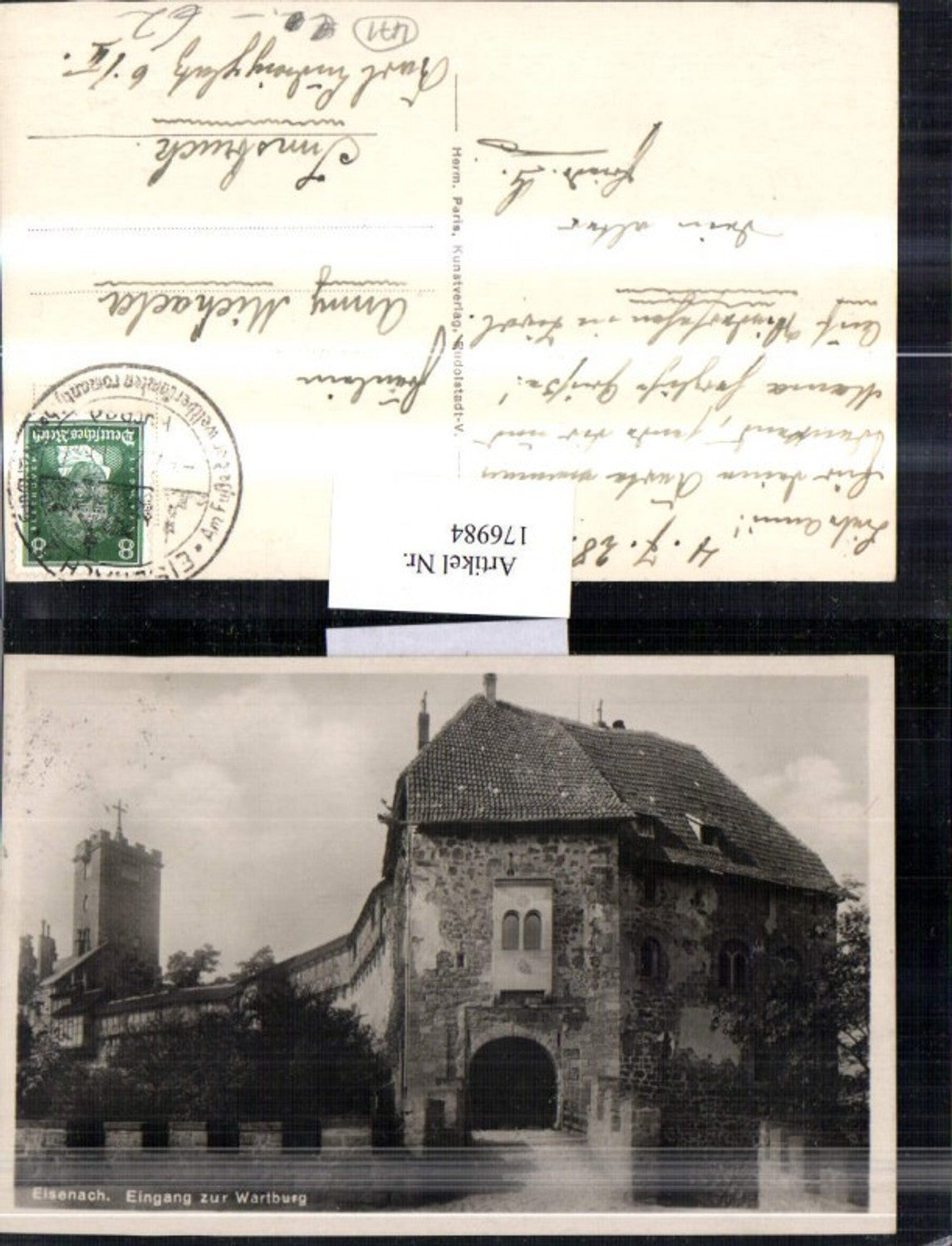 176984,Eisenach Eingang zur Wartburg Burg