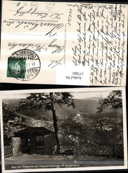 177001,Blick v. Trippstein auf Trippsteinhäuschen u. Schwarzburg