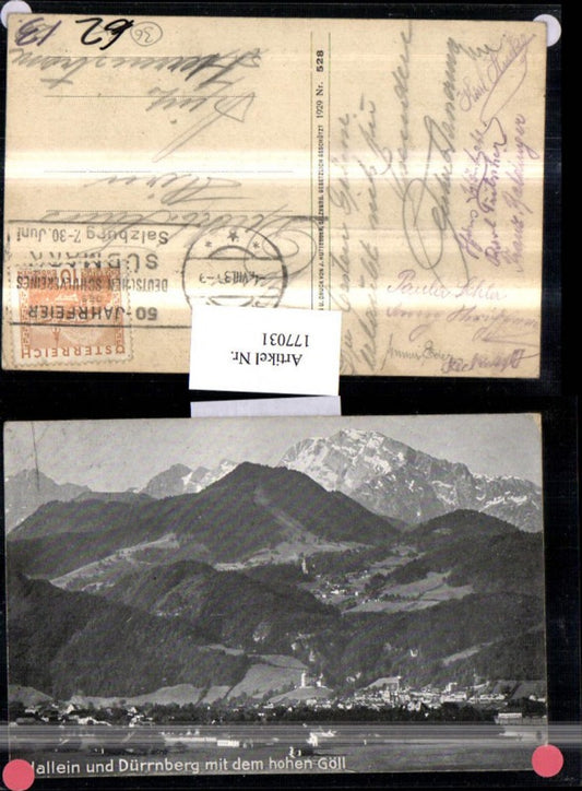 177031,Hallein Totale u. Dürrnberg m. d. Hohen Göll