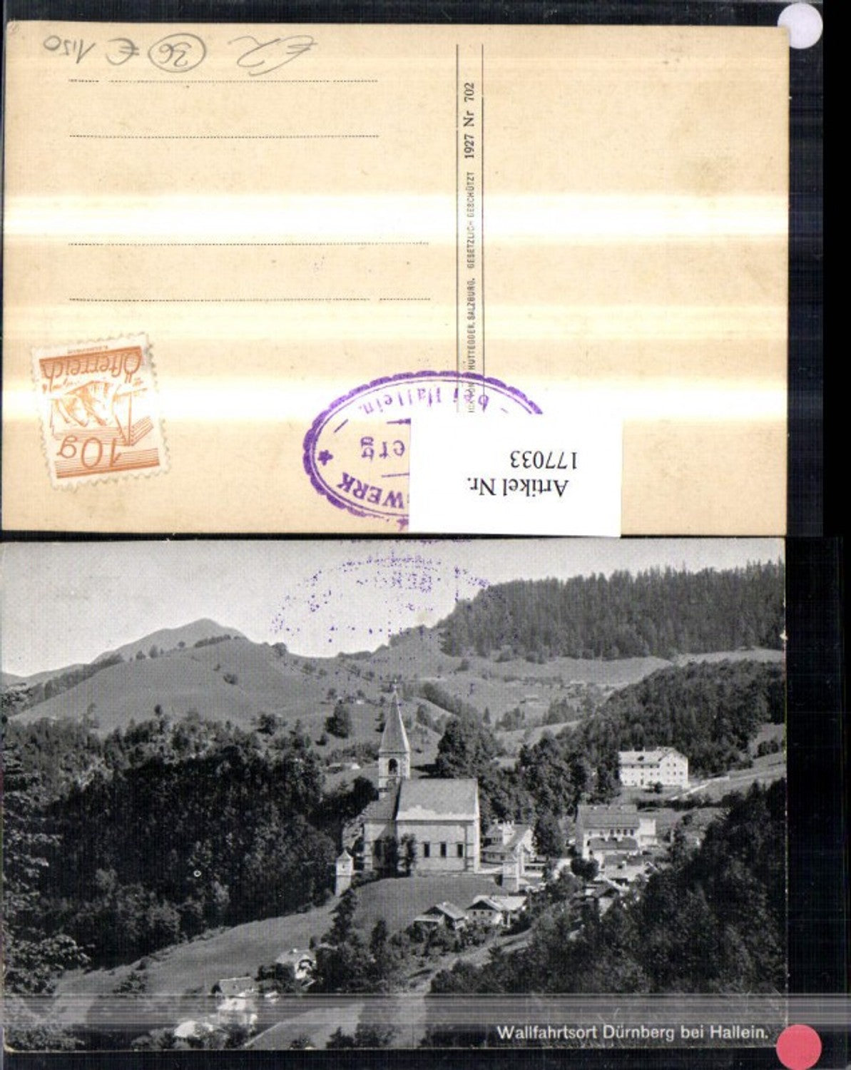 177033,Wallfahrtsort Dürnberg b. Hallein Totale Kirche