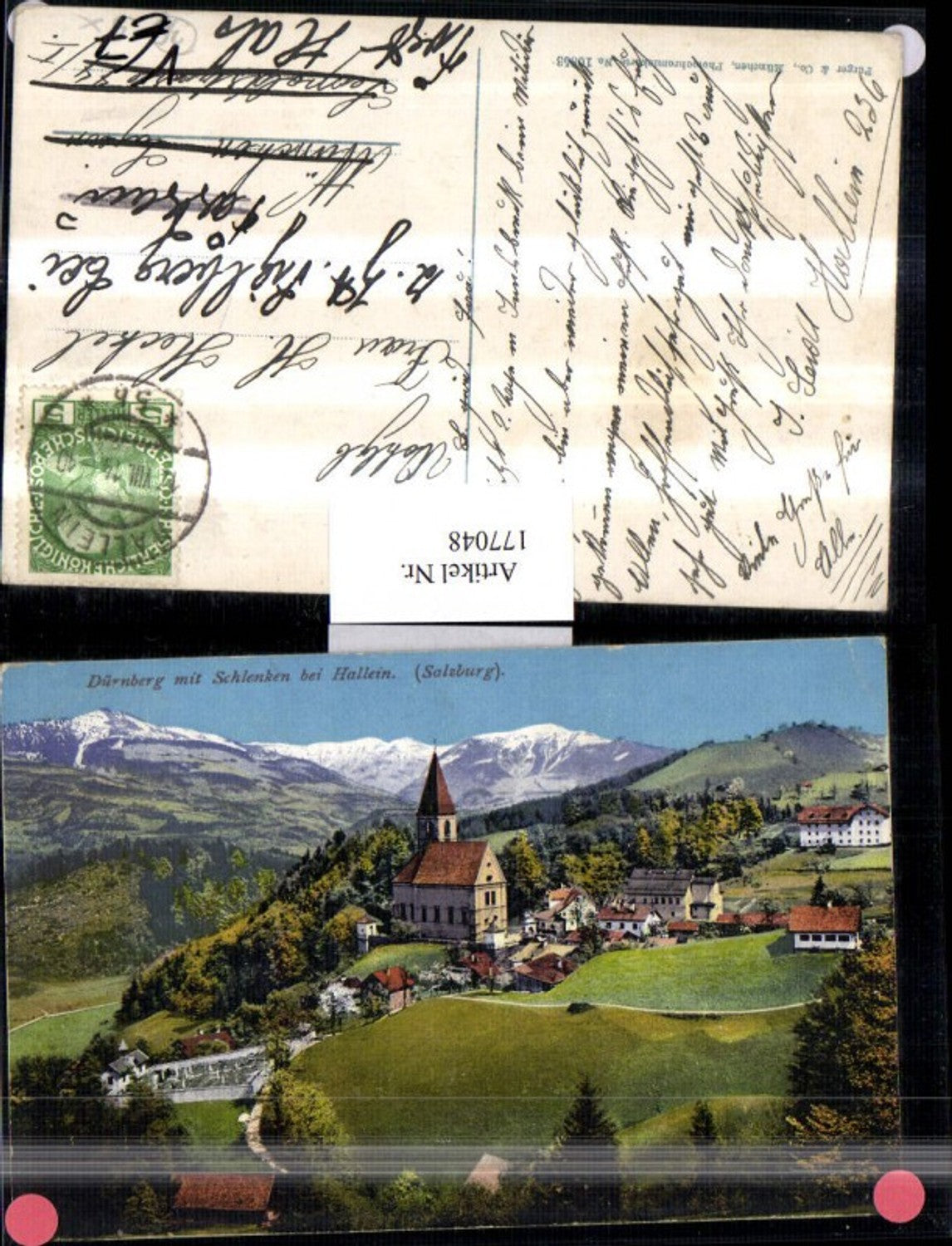 177048,Dürnberg m. Schlenken b. Hallein Totale Kirche pub Purger & Co 10853