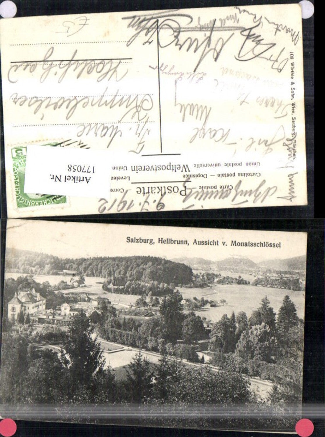 177058,Salzburg Hellbrunn Aussicht v. Monatsschlössel