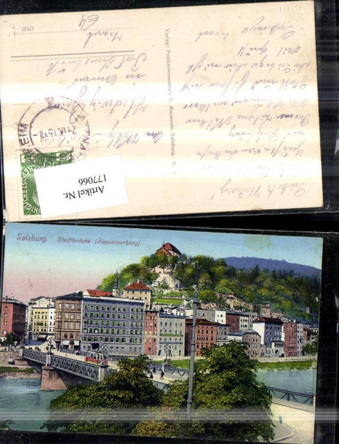 177066,Salzburg Stadtbrücke Kapuzinerberg