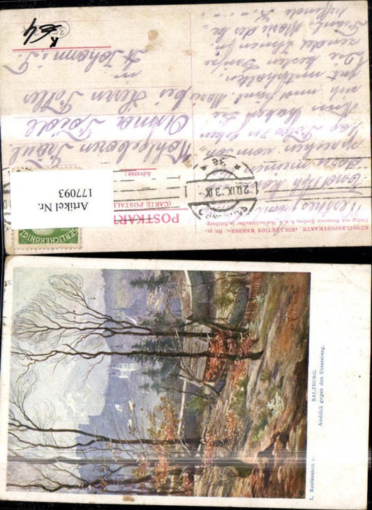 177093, Salzburg View towards d. Untersberg artist postcard signed L Reiffenstein
