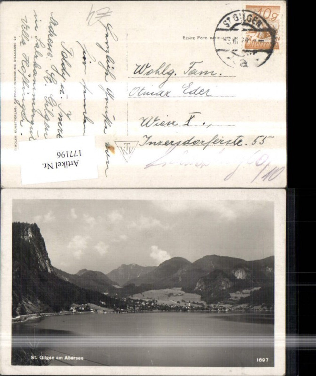 177196,Foto Ak St Gilgen a. Abersee Wolfgangsee Salzkammergut