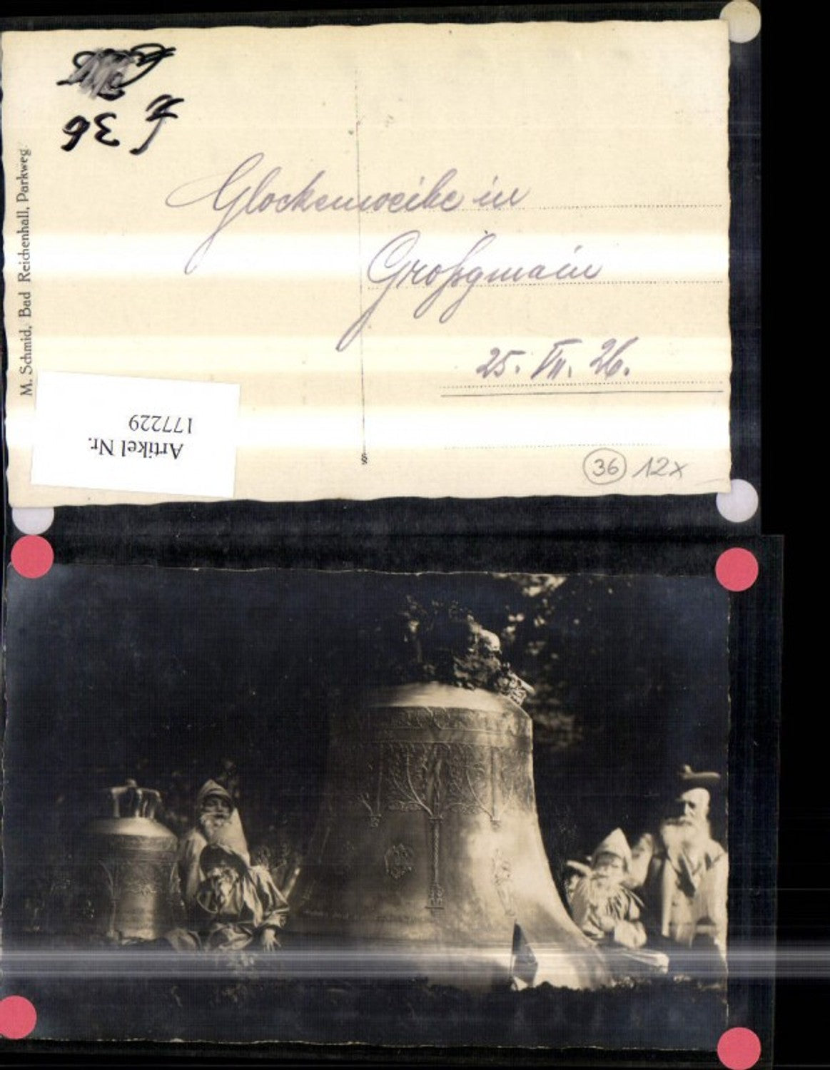 177229,Foto Ak Glockenweihe i. Großgmain b. Bad Reichenhall 1926 Glocke Personen