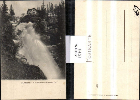 177441,Mittlerer Krimmler-Wasserfall b. Krimml Hohen Tauern