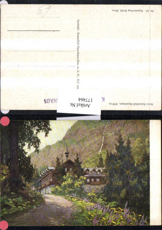 177464,Künstler AK sign. Wolff Hotel Kesselfall-Alpenhaus