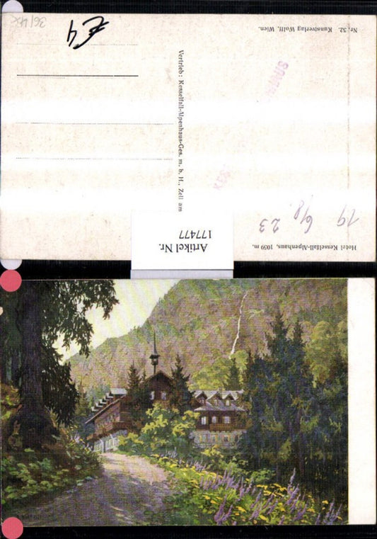 177477,Künstler AK sign. Wolff Hotel Kesselfall-Alpenhaus