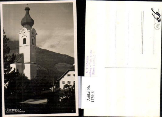 177546,Mittersill Kirche u. Pfarrhof