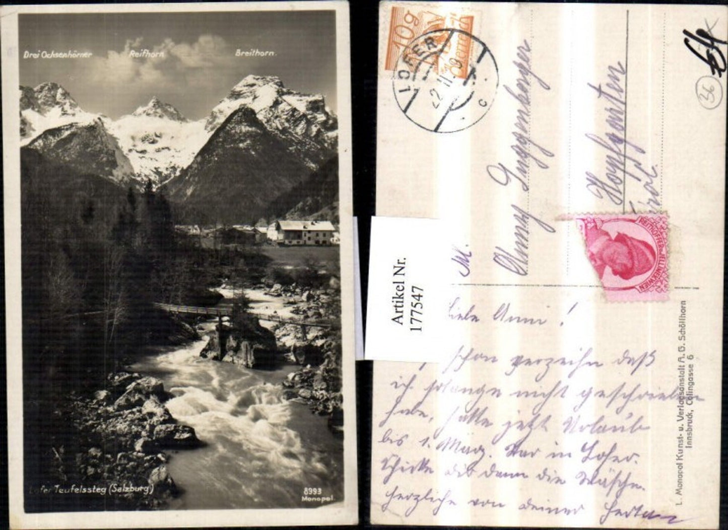 177547,Lofer Teufelssteg Drei Ochsenhörner Reifhorn Breithorn