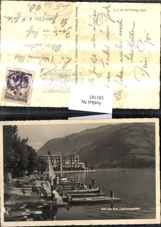 181747,Zell am See Landungsplatz Boote m. Grand Hotel