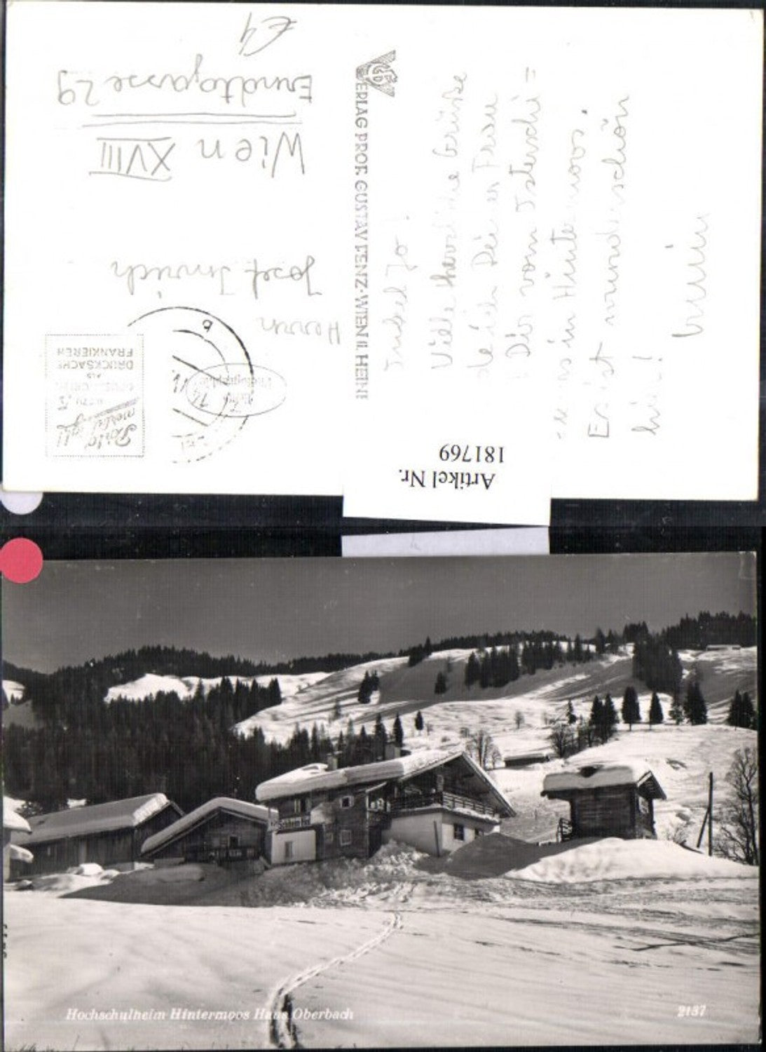 181769,Hochschulheim Hintermoos Haus Oberbach