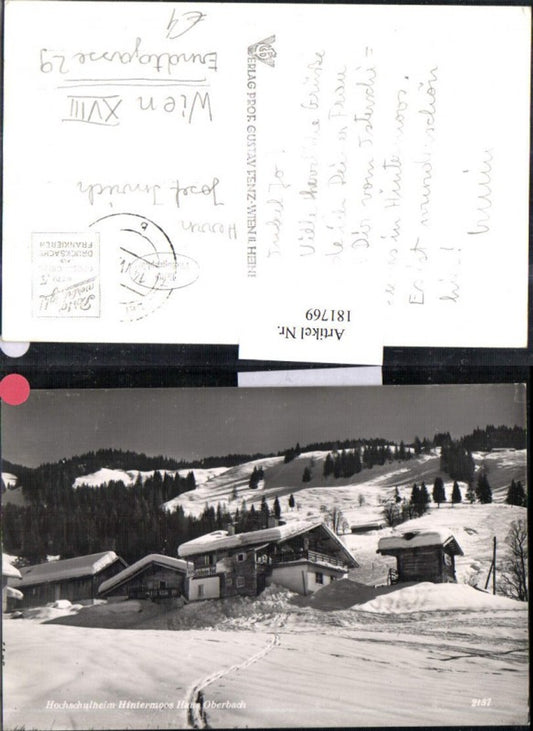 181769,Hochschulheim Hintermoos Haus Oberbach