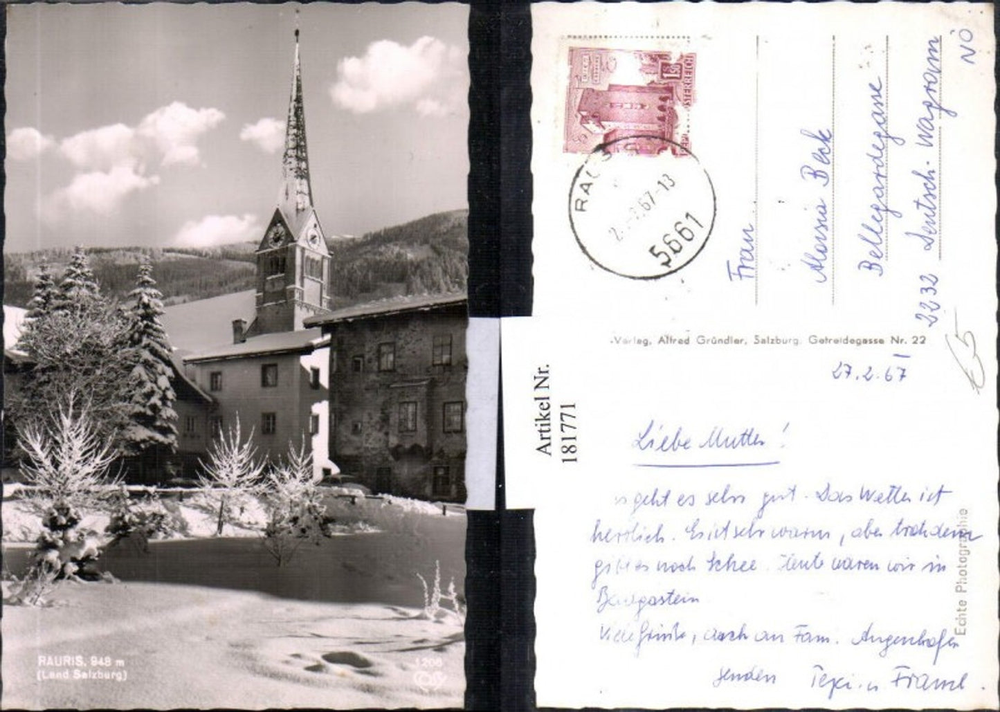 181771,Rauris Ortsansicht Kirche