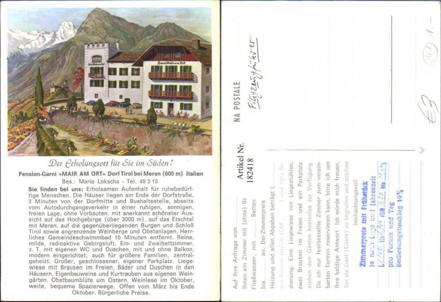 Alte Ansichtskarte – Old Postcard