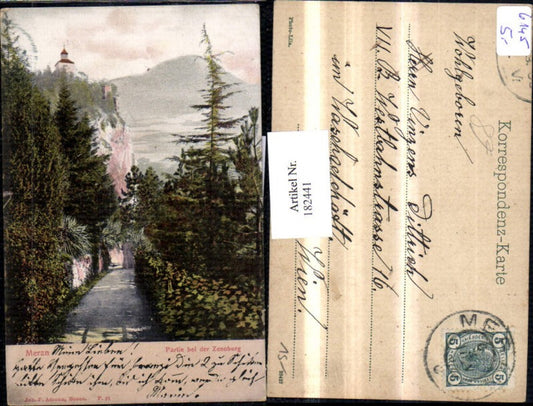 182441,Trentino Meran Partie b. d. Zenoburg Burg