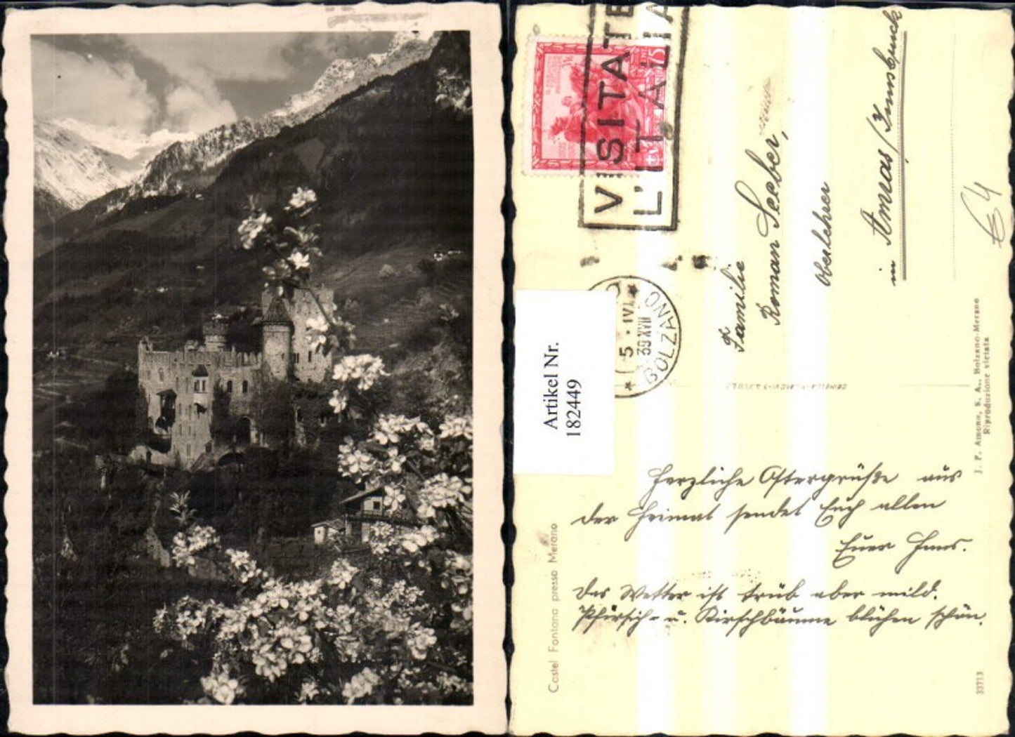 182449,Trentino Merano Castel Fontana presso Merano Burg