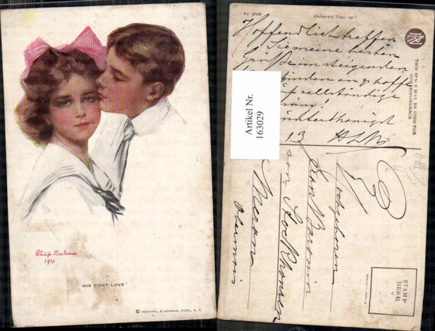 163029,Reinthal & Newman 213 Philip Boileau His First Love